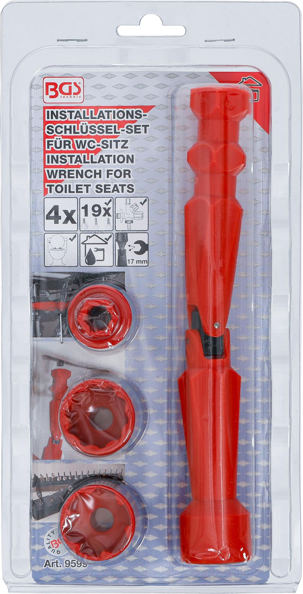 Specialus WC raktų rinkinys | unitazo sėdynei | 4 vnt. (9599)