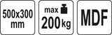 Transportavimo vežimėlis / platforma | 500x300 mm / iki 200 kg (YT-37420)