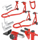 MOTORCYCLE STANDS WITH WHEELS | FOR FRONT AND REAR MOTORCYCLE WHEEL | L-SHAPED (JC-402)