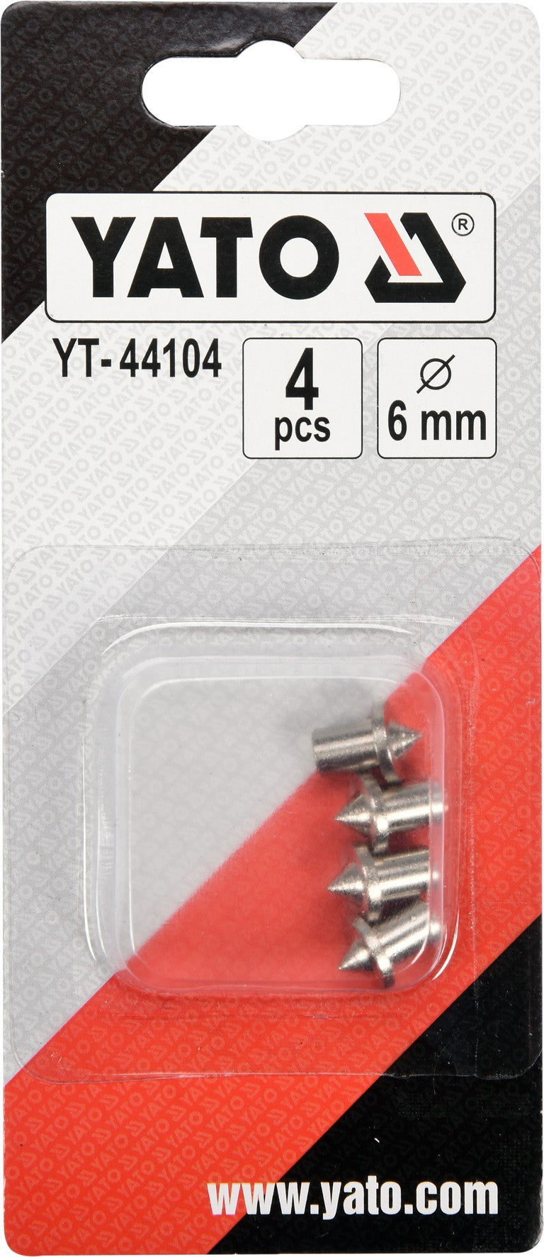 Centro žymekliai 6 mm / 4 vnt. (YT-44104)
