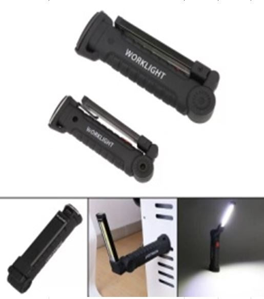 Darbo lempa akumuliatorinė | aluminis +ABS+Guma | 3W COB | USB (FD-8652)