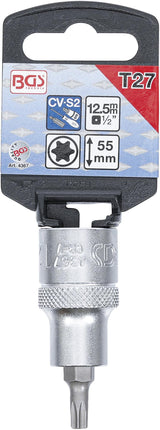 Antgalis įpresuotas į galvutę | 12,5 mm (1/2") | T-Star (Torx) T27 (4367)