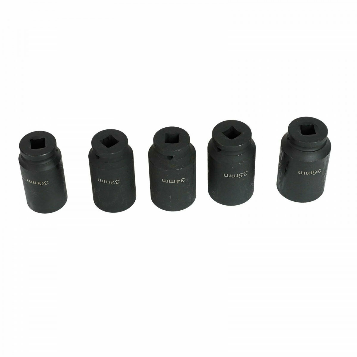 Ilgų smūginių galvučių rinkinys | 12 kampų | 30 - 36 mm | 5 vnt. (H1552)