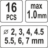 PUNCH KIT 16PCS (YT-18973)