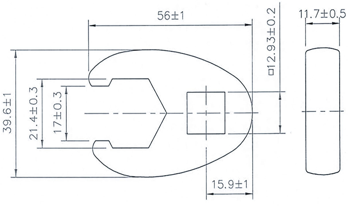 Raktas varnos koja 21 mm, 1/2" (1757-21)