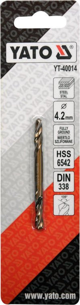 Grąžtas metalui | HSS | dvipusis | 4,2 mm (YT-40014)