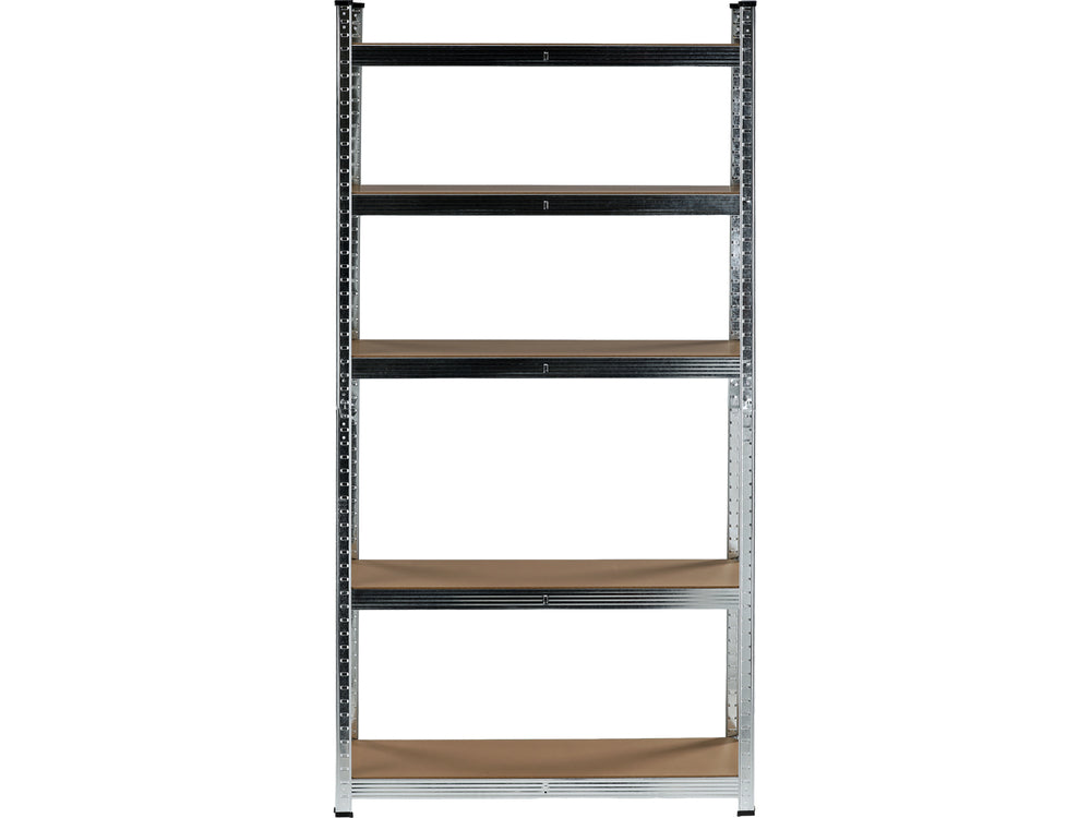 GALVANISED STORAGE SHELF | 5 SHELVES | HDF BOARDS | 180 X 90 X 40 CM (78485)