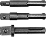Adapterių rinkinys | SDS - išoriniai kvadratai 6,3 mm (1/4"), 10 mm (3/8"), 12,5 mm (1/2") | 3 vnt. (YT-04686)
