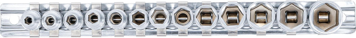 Набор головок, шестигранные | 6.3 mm (1/4") | 4 - 14 mm | 13 шт.