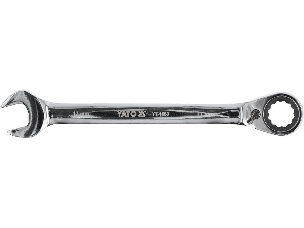 Raktas su terkšle reversinis | 17 mm (YT-1660)