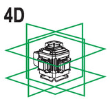 Лазерный нивелир | 16 линий | 4D | с аксессуарами и штативом | зелёный