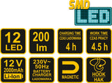 Darbo lempa akumuliatorinė | Li-ion / 3.7V | 2000 mAh (82728)