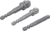 Adapterių rinkinys su šarnyrais | 6.3 mm (1/4") | 3 vnt. (9162)