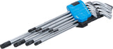L tipo raktų rinkinys | ilgas tipas | T-Star (Torx) / T-Star su skylutėm (Torx) T10 - T50 | 9 vnt. (794)