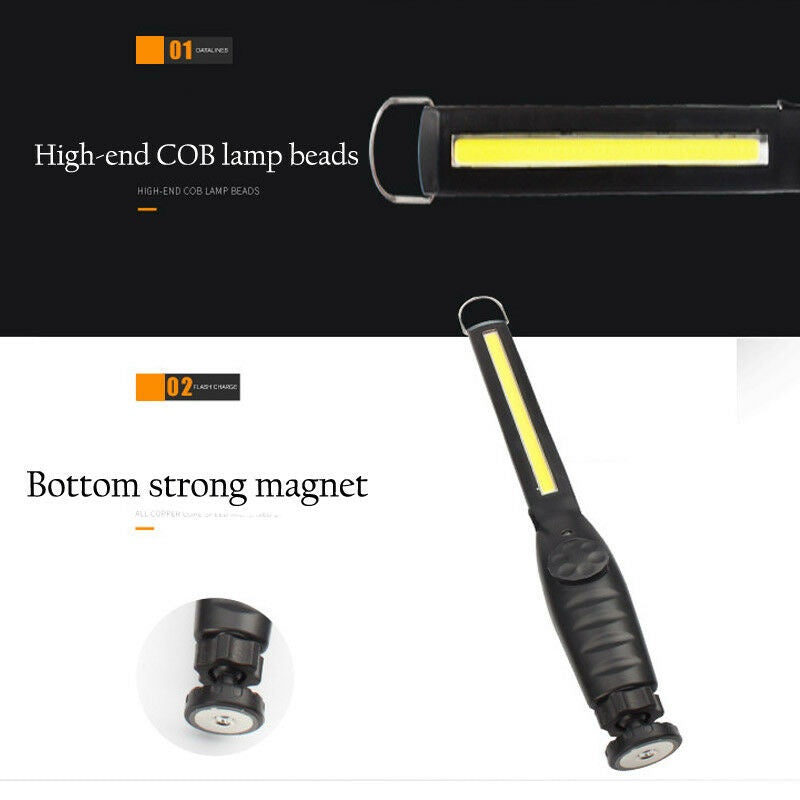 COB-LED darbo lempa | itin plokščio tipo | daug padėčių | magnetinė | USB (CSW581)