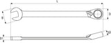 Raktas su terkšle reversinis | 17 mm (YT-1660)