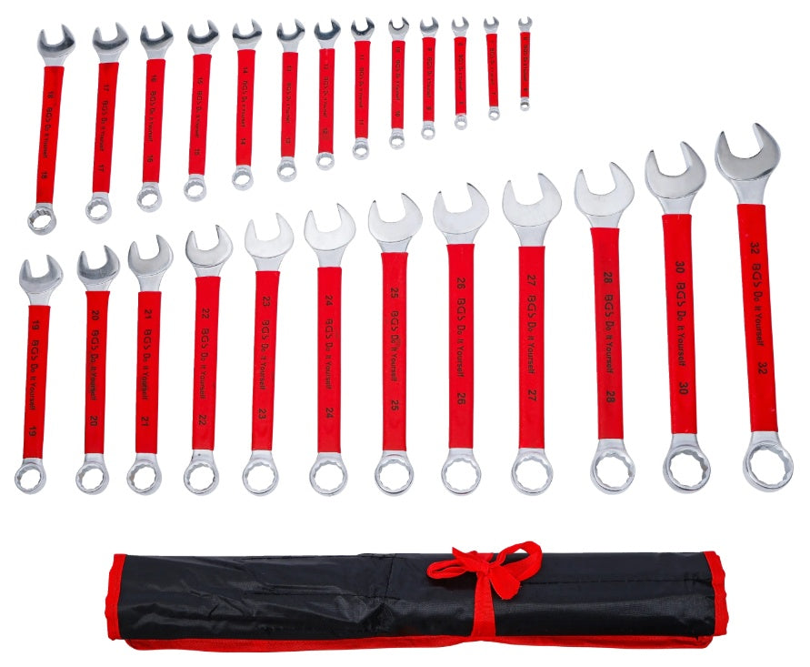 COMBINATION SPANNER SET | 6 - 32 MM | 25 PCS. | ANTI-SLIP HANDLES (91198)