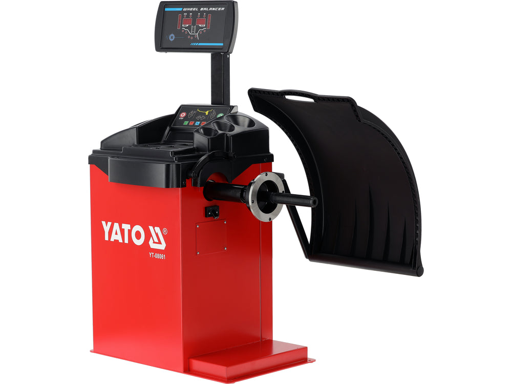 WHEEL BALANCING MACHINE WITH LASER | 250 W | 10–24" | AUTOMATIC A/D MEASUREMENT | ±1 G ACCURACY (YT-08061)