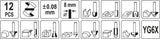 ROUTER BIT SET 12 PCS (YT-68005)