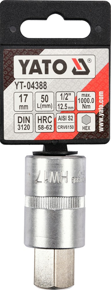 Antgalis įpresuotas į galvutę 1/2", H17 (YT-04388)