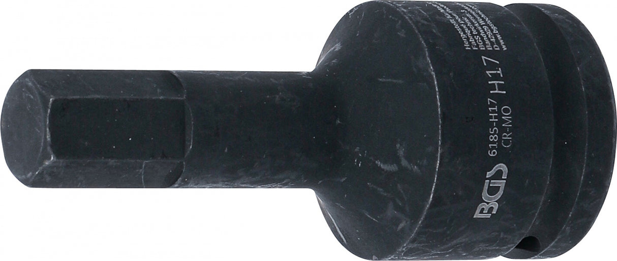 Smūginis antgalis | ilgis 100 mm | 20 mm (3/4") | Hex šešiakampis 17 mm (6185-H17)