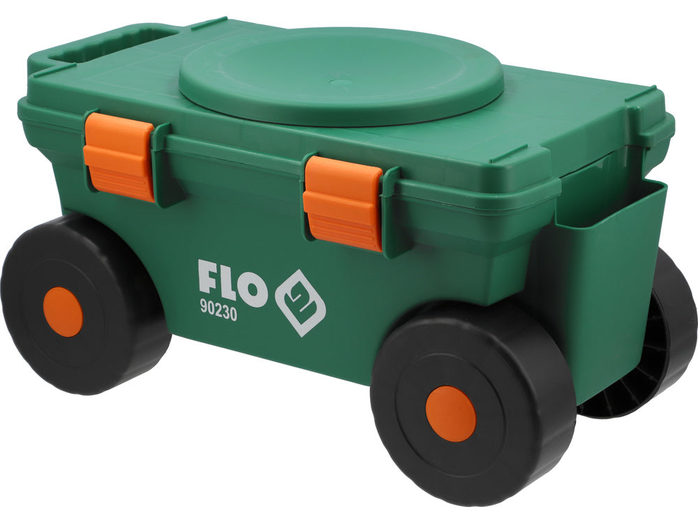 GARDEN TROLLEY WITH 360° SEAT AND STORAGE (90230)