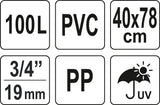 Rezervuaras lietaus vandeniui rinkti | PVC | 100 litrų (89700)