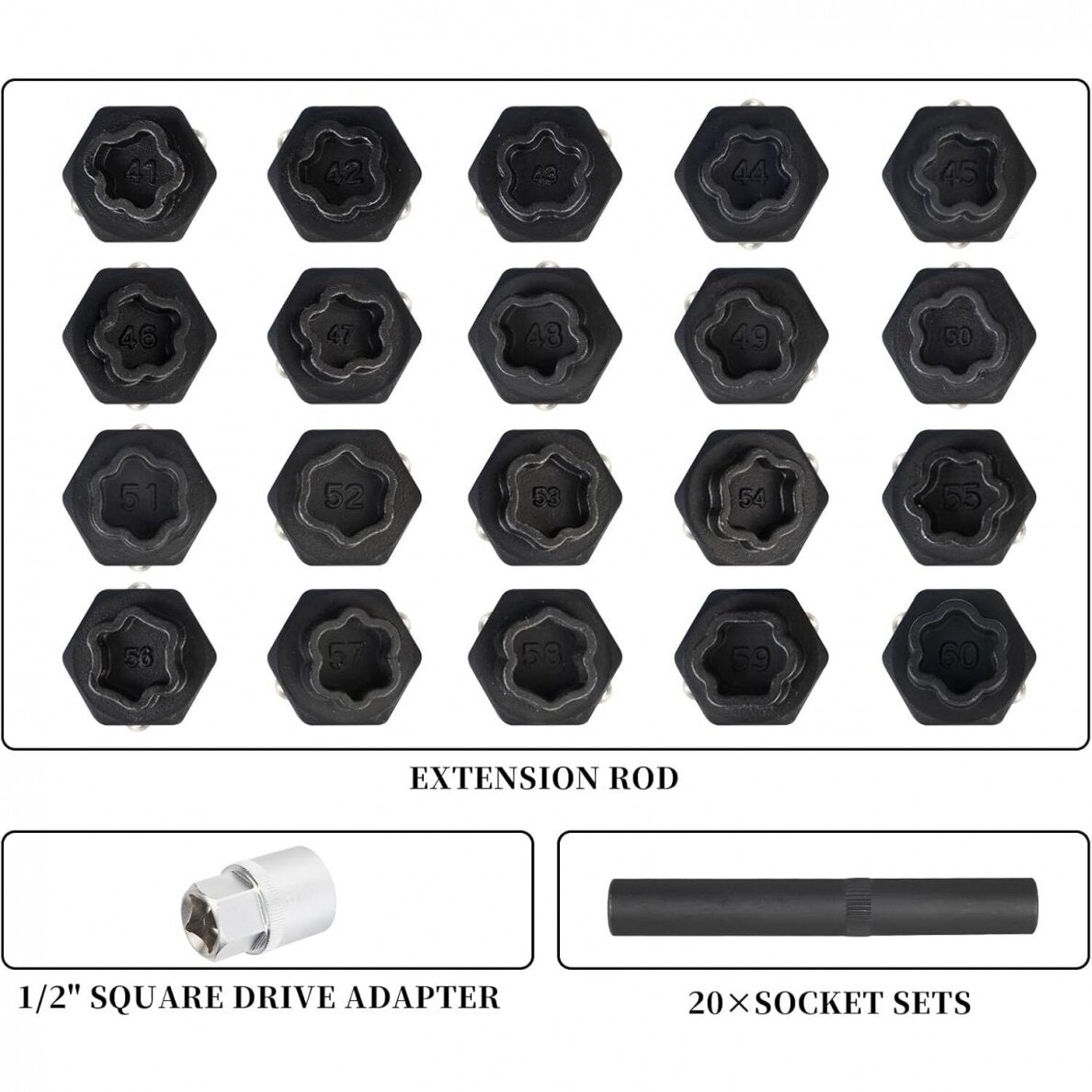 Ratų varžtų užraktų rinkinys | BMW | 22 vnt. (H4034)