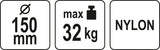 Prisisiurbiantis kėliklis | ypač stiprus | 32 kg / Ø 150 mm (YT-37223)