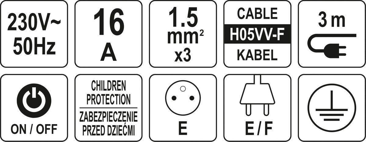 Elektrinis ilgintuvas | 5 lizdai | 1,5 mm2 | 3 m (72357)