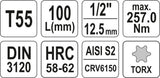 Бита в головке 1/2", S2, длина 100 mm, T55