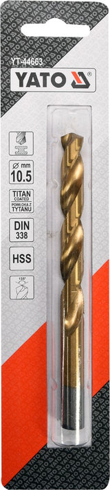 Сверло по металлу HSS-TIN 10.5 mm