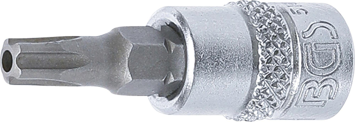 Antgalis 1/4" įpresuotas į galvutę su skyle, penkiakampis TS27x38mm (5184-TS27)