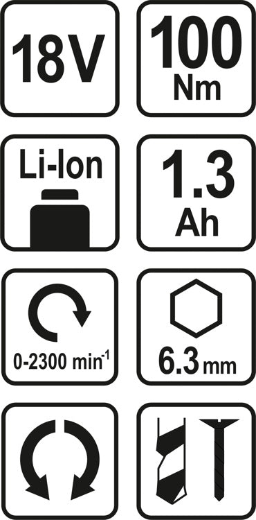 Akumuliatorinis suktukas | LI-ION, 18V, 1,3AH (78961)