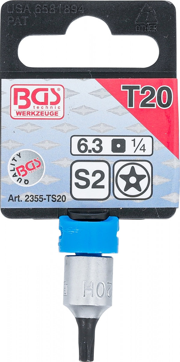Antgalis 5-kampis 1/4" TS-Star su skyle TS20 (2355-TS20)