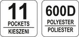 Каркасная сумка для инструментов | 22" | 11 карманов