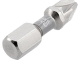 SCREWDRIVER BITS 1/4 25MM PZ2 2 PCS NI (YT-78004)
