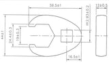 Raktas varnos koja | 12,5 mm (1/2") | 24 mm (1757-24)