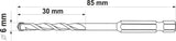Grąžtas universalus su Hex 6.3 mm (1/4") galu | 6.0 mm (YT-44783)