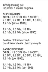 Variklio fiksavimo įrankių rinkinys | Opel | Benzinas/Dyzelis | 29 vnt. (YT-06007)