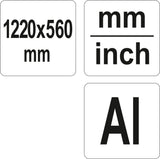 Kampainis reguliuojamas | aliuminis | 1270 mm x 560 mm (YT-70792)