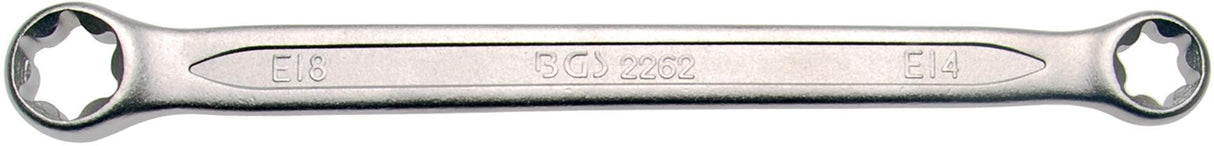 Dvigubo žiedo raktas E tipo galvutėms | E14xE18  (2262)