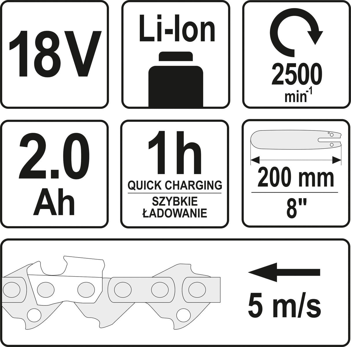 Akumuliatorinis teleskopinis grandininis pjūklas | 18V 200-280 cm (YT-82836)