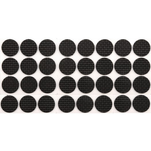 Lipnūs padukai baldams juodi 18mm/32vnt. (74885)