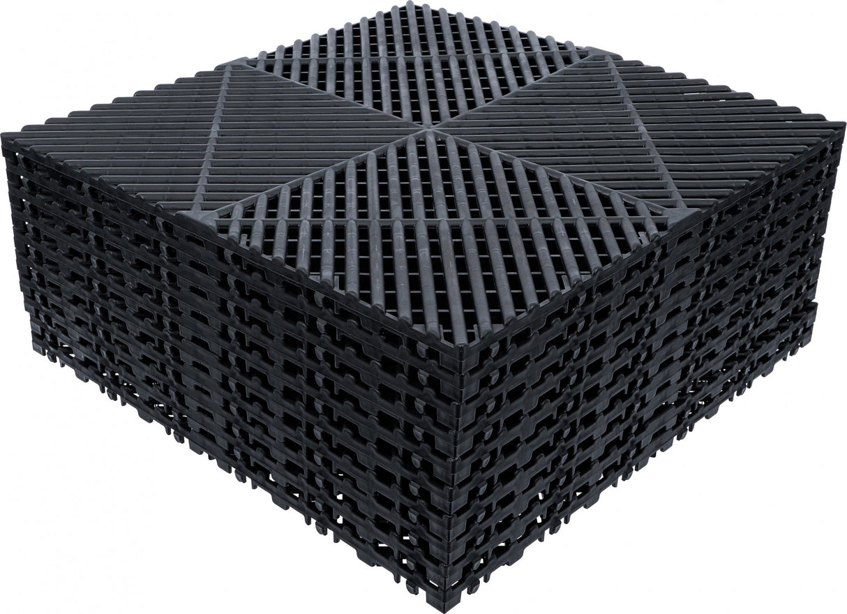 Plastikinių plytelių rinkinys | Paspaudimo sistema | 400 x 400 x 18 mm | 10 vnt. (74546)