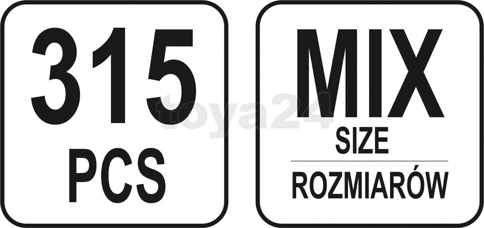 Ritinėlio formos segtukai, smeigės / kaiščiai | 315 vnt (YT-06785)