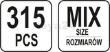 Ritinėlio formos segtukai, smeigės / kaiščiai | 315 vnt (YT-06785)