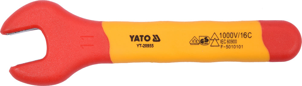 Izoliuotas veržliaraktis elektrikui atviru galu 11mm VDE (YT-20955)