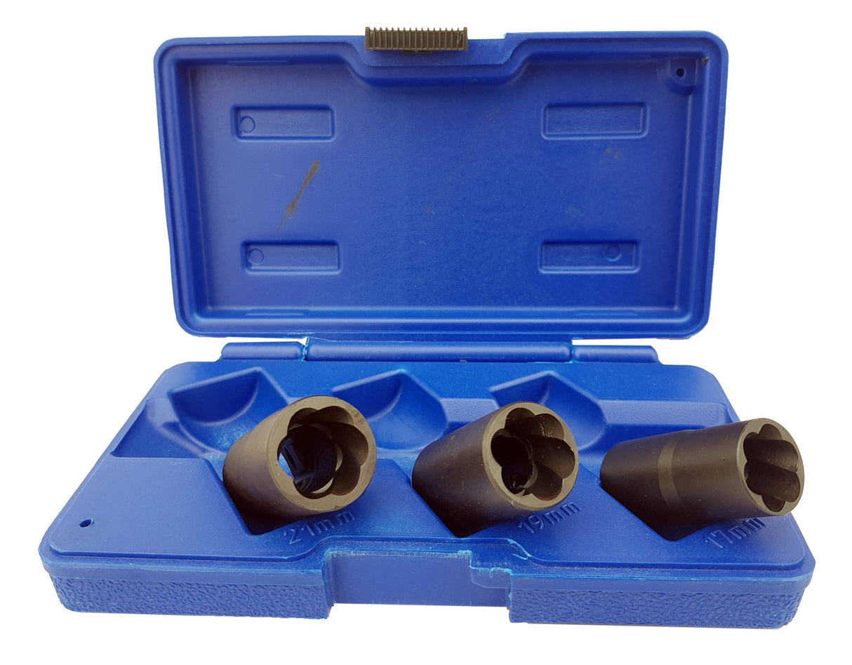 SOCKET SET FOR DAMAGED BOLTS | 17-19-21 MM | 3 PCS. (EH2405)