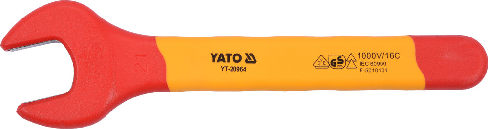 Izoliuotas veržliaraktis elektrikui atviru galu 21mm VDE (YT-20964)